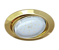 Ecola GX53 FT9073 светильник встраиваемый поворотный золото 40x120