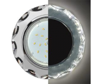Ecola GX53 H4 LD5313 Glass Стекло Круг с вогнутыми гранями с подсветкой  хром - хром (зеркальный) 38x126 (к+) - Олимп-Зеленоград
