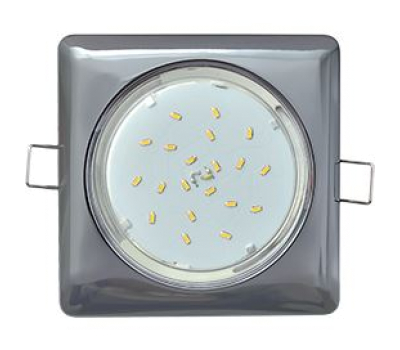 Ecola GX53 H4  Square светильник квадратный без рефл. Черный хром 107x41 - Олимп-Зеленоград